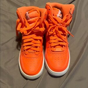 Nike Kids Orange High-Top Sneakers